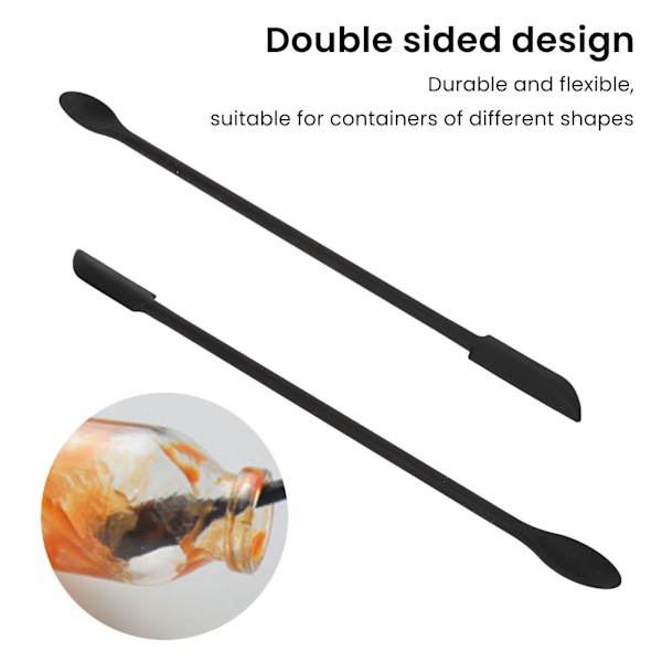Dubbelsidig design för kosmetika och kök, premiummaterial lätt att rengöra, matklassad silikonspatelset med ljus färgdesign