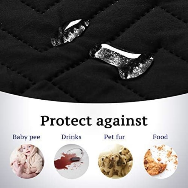 Svart Recliner Protector - Liten Recliner 7969