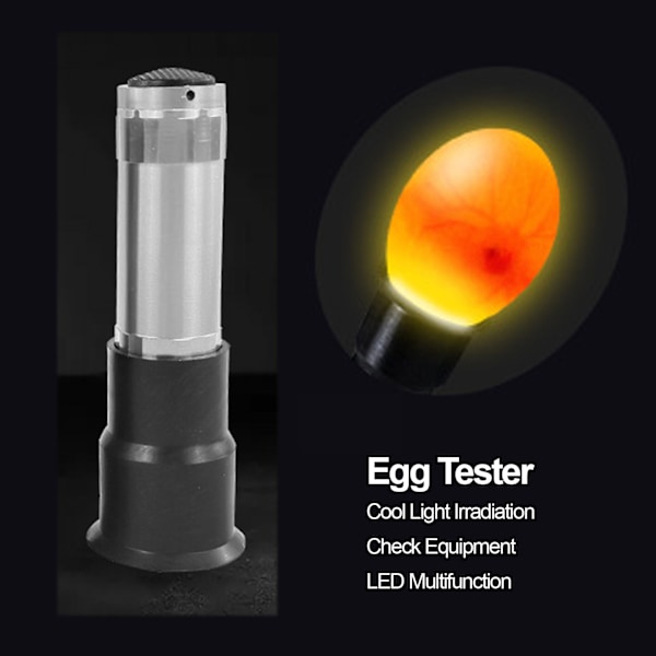Äggtestare LED Cool Light Äggkandlare Lampa Inkubator för Ankägg Gässägg Kran Vaktelägg FågeläggSilver