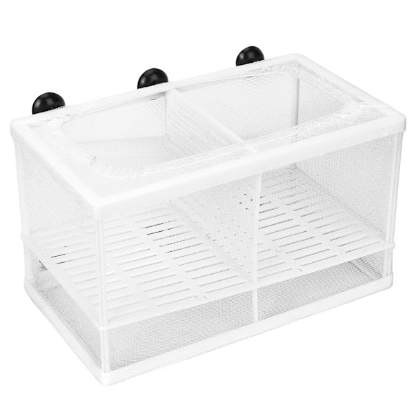 Akvarium Fisk Yngelbox Isolering Box Yngel Kläckningsmaskin med SugkoppL (med Partition)