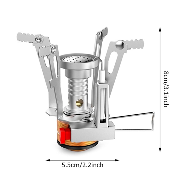 Utomhus Mini Camping 304 Rostfritt Stål Spis Integrerad Elektronisk Tändare Brännare