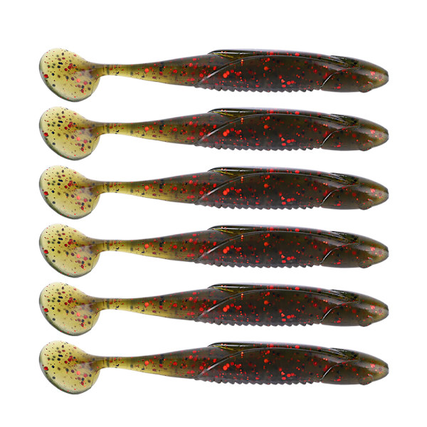 6g/10cm Gröna Svarta Beten Mjuka Fiske Konstgjorda Bete Bete Falskt Bete T-svans Mjukt Bete Mjuk Fisk Blyhuvudkrok Bete Combo