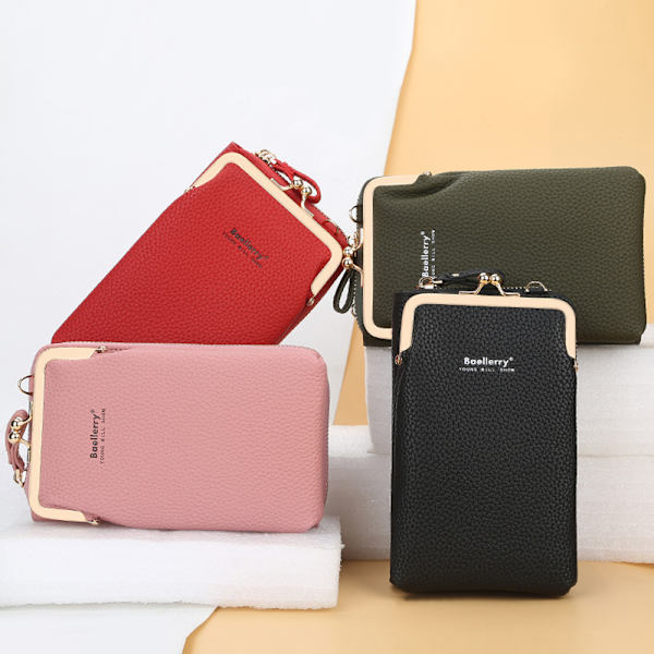 Liten mobiltelefon axelväska, dam axelväska, PU läder crossbody axelväska, pass mobiltelefon väska med kortplats, justerbar,