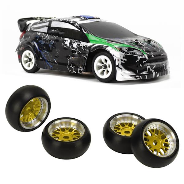4 st 16 par RC-däck i aluminiumlegering som förbättrar stabiliteten Glansig för 1/28 RC-däck för K969 för P929 för K989 Guld