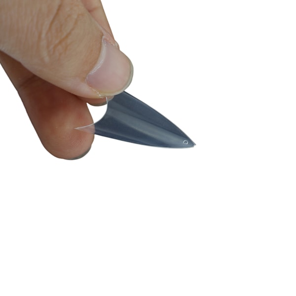 500 st. Naglar Stiletto Kort för Akryl, Klar Halv Täckning Form Naglar Tips Fransk Transparent Nagel Tips Tryck På Falska Artificiella Naglar Form för
