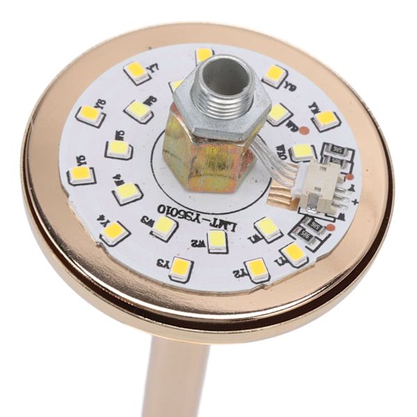 Fjäderbordslampa Touch Switch USB Strutspjäderlampa 3 Färg Dimbar Skrivbordslampa med Guld Metallbas 30st Fjäder