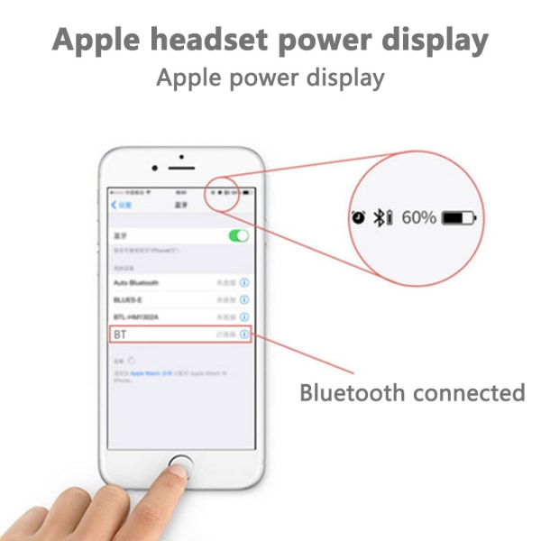 Bluetooth Headset Mobiltelefon Ultralätt trådlös in-ear