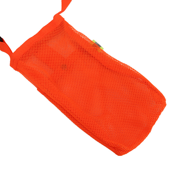 Vattenflaskhållare Bärbar Mesh Vattenflaskväska med Justerbar Axelrem för Utomhus Fitness Träning Fluorescerande Orange