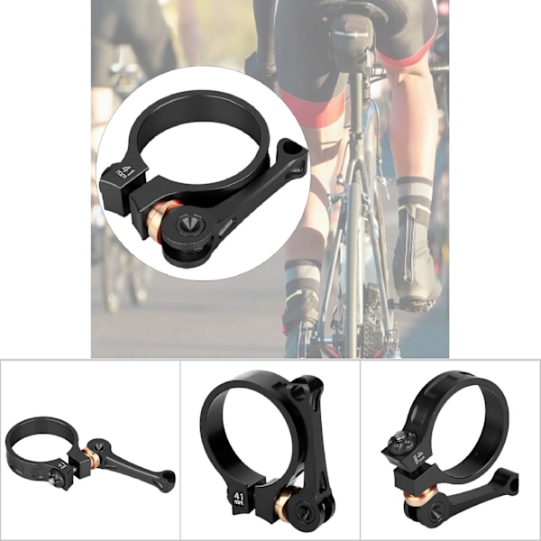 CNC Aluminiumlegering Snabbkoppling Cykelsadelrörsklämma Cykelstolpsklämma (svart)