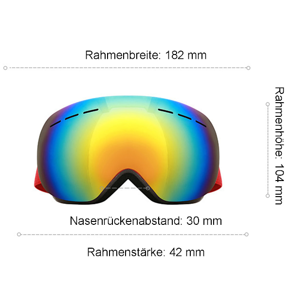 Antifog snowboardglasögon skidglasögon för pojkar och flickor