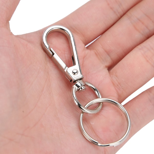 20 st nyckelkedjeklämma krok svängbar snodd snäpp nyckelring nyckelring hårdvara DIY tillbehör 47 mm längd klämma med 22 mm innerdiameter nyckelring