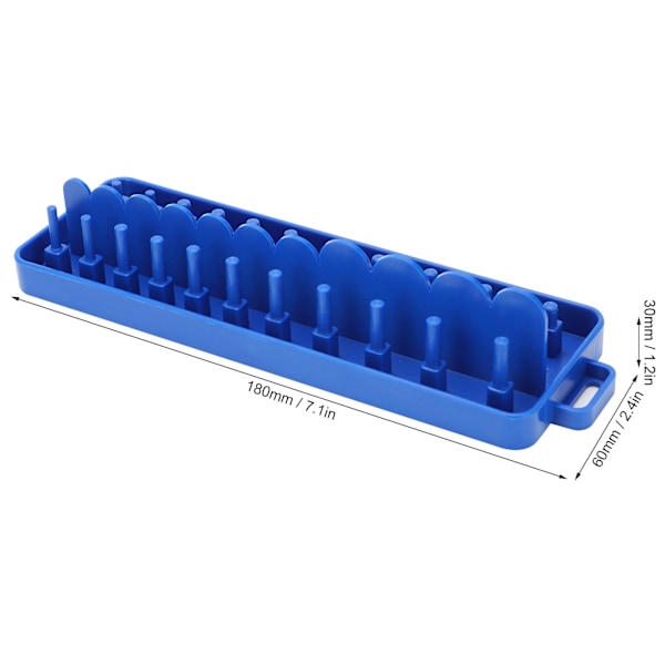 1/4 tum Socketförvaring Polypropylen Case Insert Rad Rail Hängare Placering Reparationsverktyg