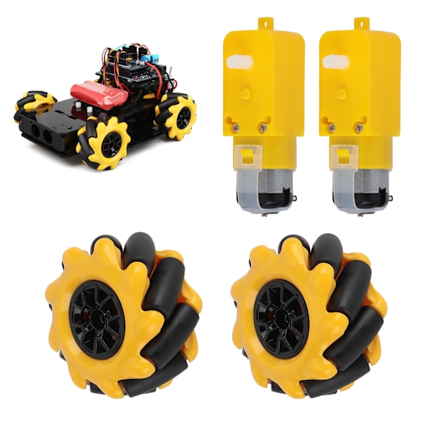 Mecanumhjul för TT Växlad Motor Smart Robotbil Delar Tillbehör DIY Leksaksdelar 48mm