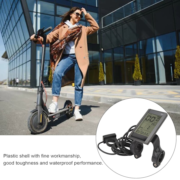 Elektrisk cykel LCD-displaymätare 24V 36V 48V Vattentät Multifunktionell 22.2mm S830 LCD-display för modifieringstillbehör