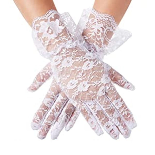 Damsommar spetshandskar Eleganta korta handskar Bröllop Large