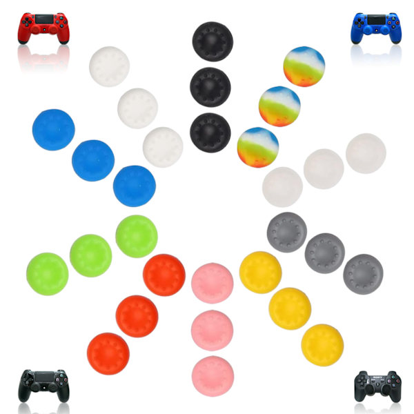 30 st Xbox silikon tumgreppsskydd, halkfria kontrollgrepp i silikon, joystick-skyddsaccessoarer reservdelar för