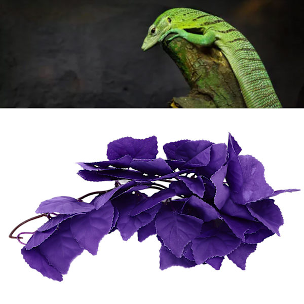 2 st konstgjorda reptilväxter naturtrogna plast hängande terrariumväxter med sugkoppar för eremitkrabbor geckos