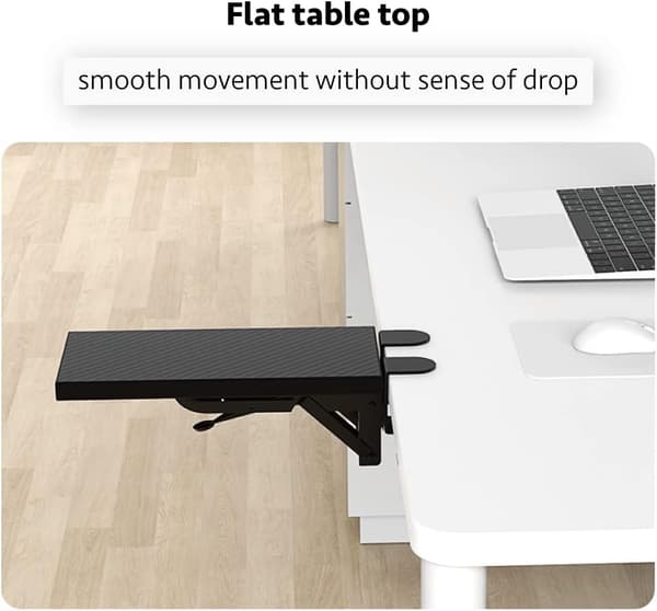 Ergonomisk håndleddstøtte for datamaskinarm, datamaskinbordforlenger