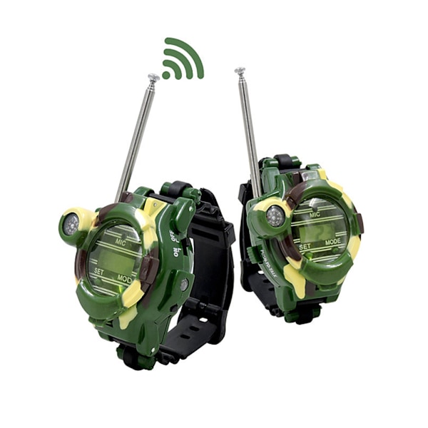 Barn Walkie Talkie Multifunktionell Walky Talky Klocka med Ficklampa Barn Utomhusspel Intercom Leksakspresenter för Pojkar Flickor
