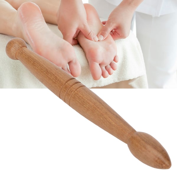 Fot- och handmassage Träpinne Ergonomisk Bärbar 2 Ändmassage Fotpinne Verktyg för Hem Resa Kontor