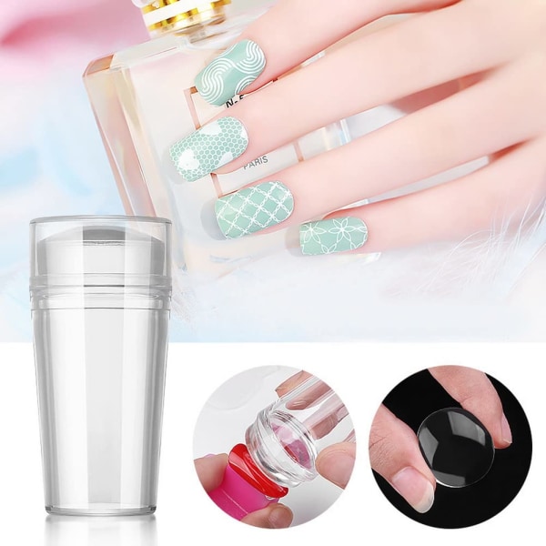 Nail Art Stamper, Silikon Clear Nail Stamping Jelly Med