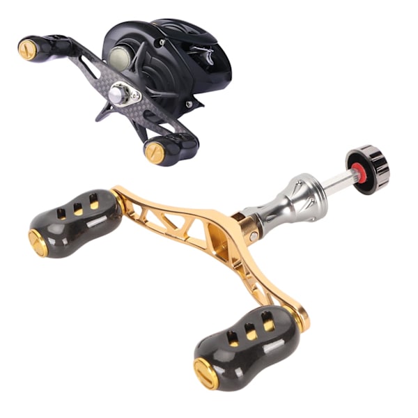 Fiske rulle handtag grepp kolfiber halkfri fiske rulle handtag rocker arm grepp för spinnfiske rulle