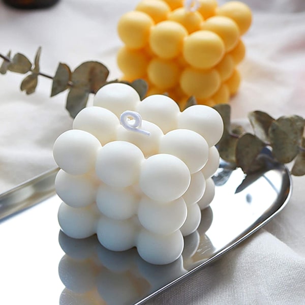 Silikonljusform, Utsökt Design 3D Bubbelkub För DIY Ljushantverk Återanvändbar Silikon Livsmedelskvalitet Material Lätt Släpp Idealisk För Handgjorda