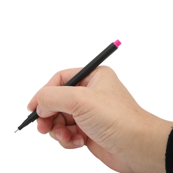 Fineliner-pennor 100 färger Snabbtorkande Glansigt bläckutmatning 0,4 mm nålrör Minimera blödning Fineliner-markörer för skrivning