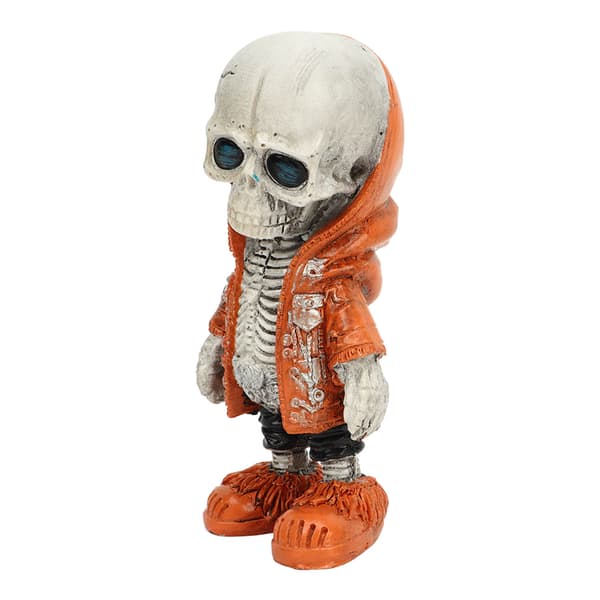 Søt Skjelettstatue, Halloween-pynt Dekor Samleobjekter, Lett å Rengjøre Resin Figur med Variasjon av Plasseringsmetoder, Solid Kult Skjelett