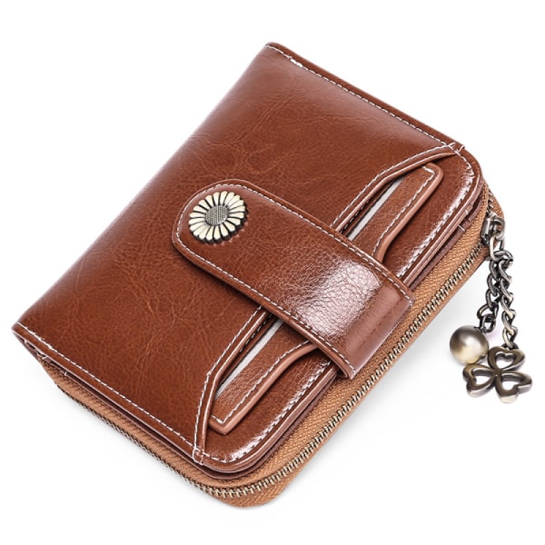 Liten plånbok för kvinnor, med dragkedja mynt, korthållare