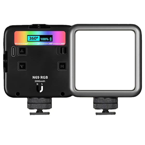 LED-videoljus RGB W 3 kallskofäste, kameraljus LED-videoljus fotoljus videoljus fotovideo fotoljus kameraljus kameraljus kontinuerligt