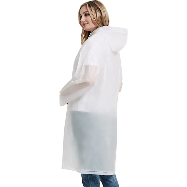 UNIQUEBELLA Regnrock EVA Rese Transparent Regnponcho Regntillbehör för Män och Kvinnor Regnkläder Regnkappa Regnjacka Vattentät för Vandring
