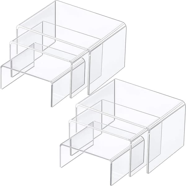 2 sæt klar akryl riser display, smykke display stand riser showcase