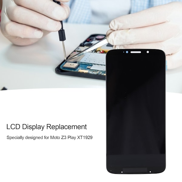 Högkvalitativ LCD för Motorola Moto Z3 Play Xt1929, exakt digitizer-enhet säkerställer originalliknande prestanda, strikta tester garanterar felfri