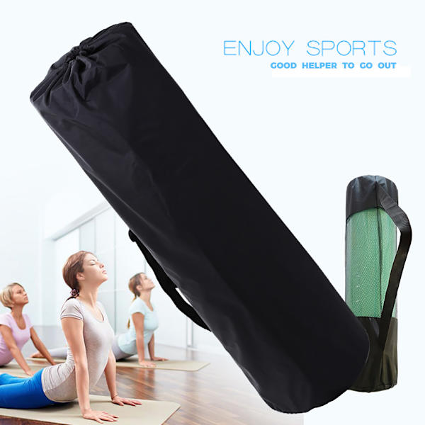 Yogamatta Ryggsäck Yogamatta Andningsbar Mesh Väska Tjock Vattentät Ryggsäck Väska, Svart