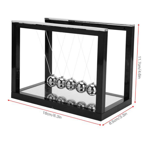 Pendelboll Dekoration Hantverk Barn Leksak Present Pedagogiskt Vetenskapsverktyg med SpegelSvart