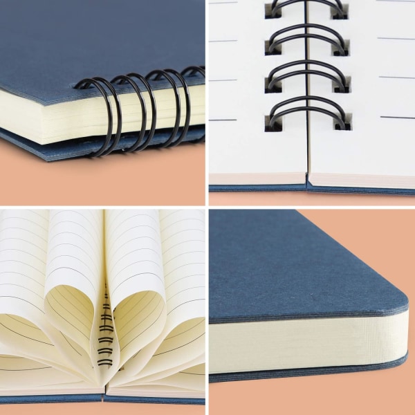 Spiralblock för studenter, A5 1-pack 5,5x8,3\" Hardcover Linjerade Reseböcker Journal, Memo Notepad Skissbok, Studenter Kontor