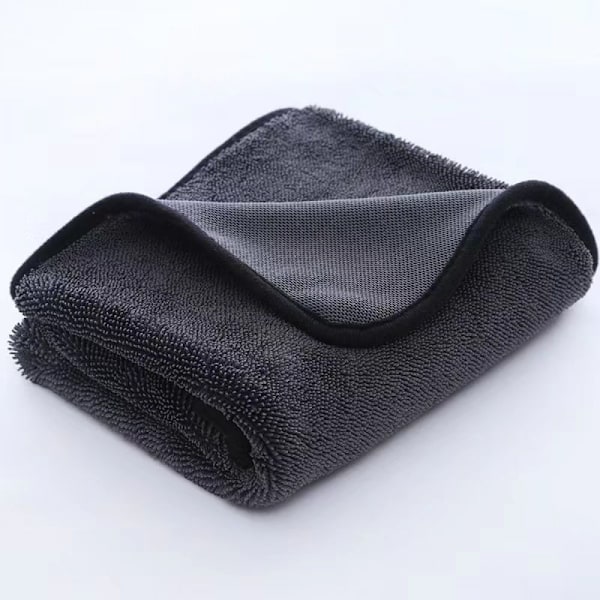 Professionell Design Mikrofiber Badhandduk, Snabbtorkande Absorberande Handduk, Återanvändbart Tyg, Blank Torr Yta För Bil Och Hem (Grå, 2 st, 40*60cm)