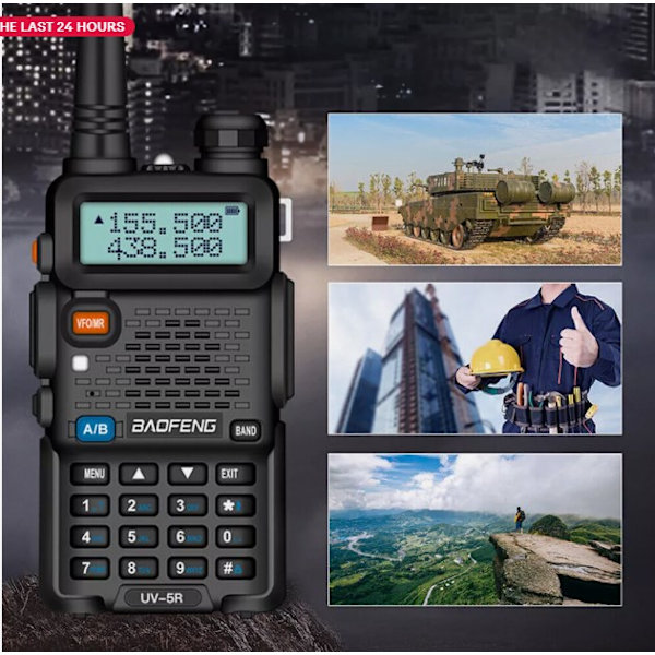 Baofeng UV-5R II Dubbelbands Walkie Talkie UHF VHF Ham FM Tvåvägsradio Intercom