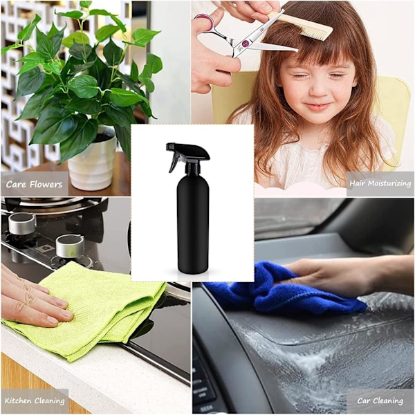 Ergonomisk Design Plast Sprayflaska, Säkert Material Justerbar Fin Dimspruta För Hushållsrengöring, 500ml Kraftig Läcksäker Spruta, Bred