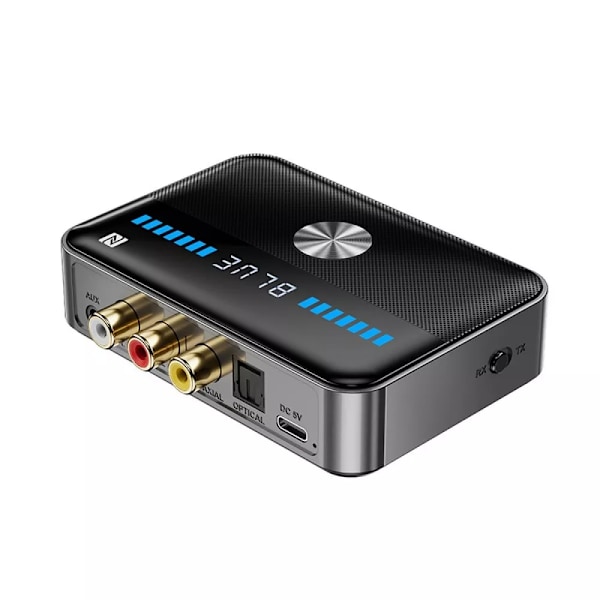 2-i-1 Bluetooth 5.3 Sändare/Mottagare NFC HiFi Stereo Ljudadapter AUX