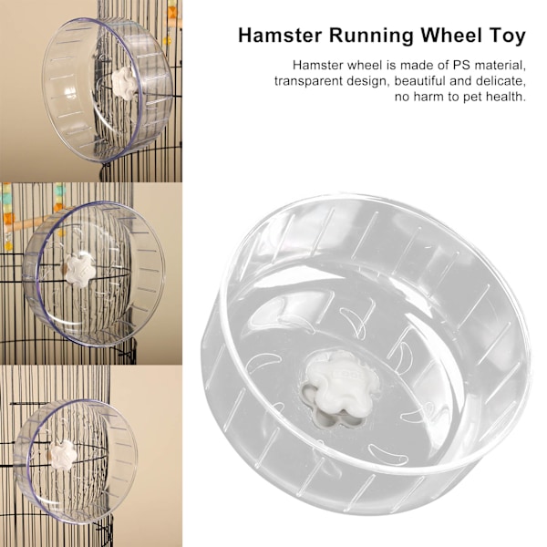 Hamsterhjul 6,7 tum Tyst Transparent Hamster Löphjul Leksak för Små Husdjur Gyllene Björn Gerbiler Möss