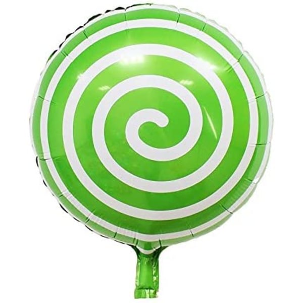 18\" Färgglada klubba ballonger godis folie ballonger spiral mylar ballonger för festdekoration, 24-pack