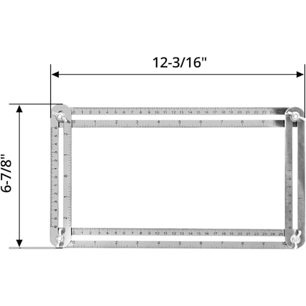 Vinkelmätning Enkelt, Aluminiumlegeringsram Erbjuder Stadigt Stöd, Mallverktyg Med Multi-Vinkeljustering Säkerställer Noggrannhet, Slitstarkt Material