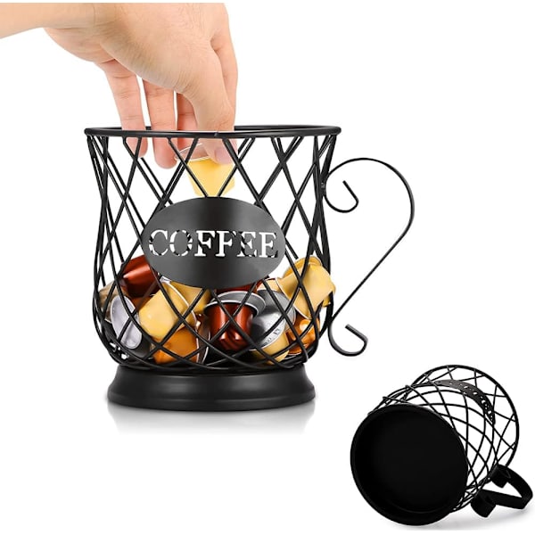 Kaffekapselhållare, kaffepadshållare, kaffekapselkorg, kaffekapselförvaringskorg, för Tassimo, Nespresso, Dolce Gusto kaffekapslar