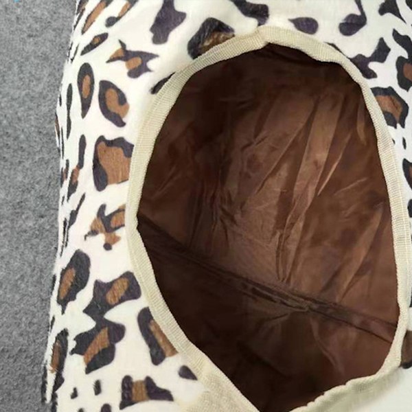 Husdjursgömställe för små djur, rund kattunnel med mjukt plyschmaterial och fluffigt grottöverdrag, säkert och hållbart för lek inomhus