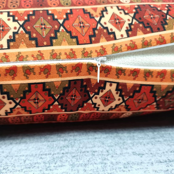Set om 4 kuddfodral 45cm x 45cm Geometrisk persisk heminredning Orientalisk utomhuskudde Soffa kuddfodral Färgglada röda Tribal kudde