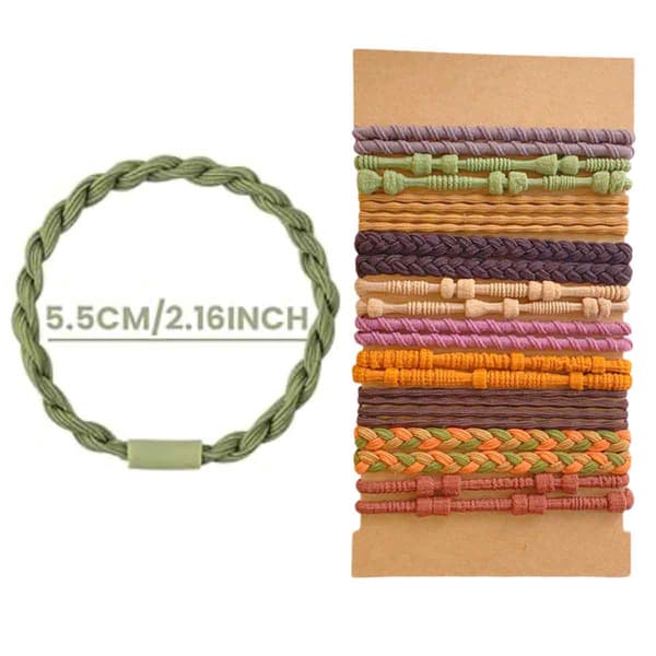 Hår elastikker uden skade til kvinder, Hårelastik armbånd elastiske hårbånd med Boho hårelastikker boheme stil, bløde elastiske søde accessories, bredt anvendelige
