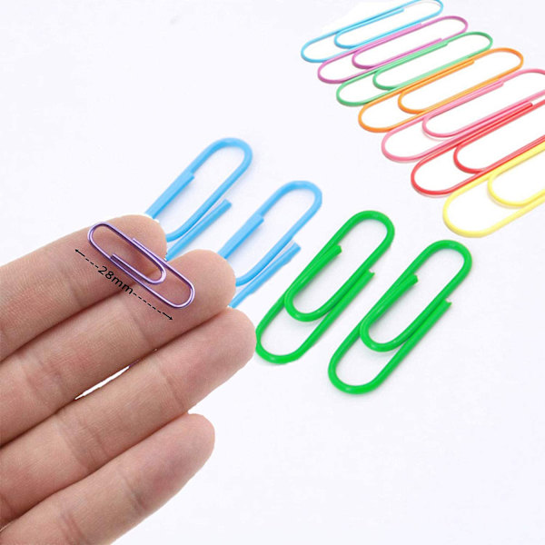 1 tum mini pappersklämma i olika färger, färgade pappersklämmor för filer, papper, kontorsmaterial (100-pack)