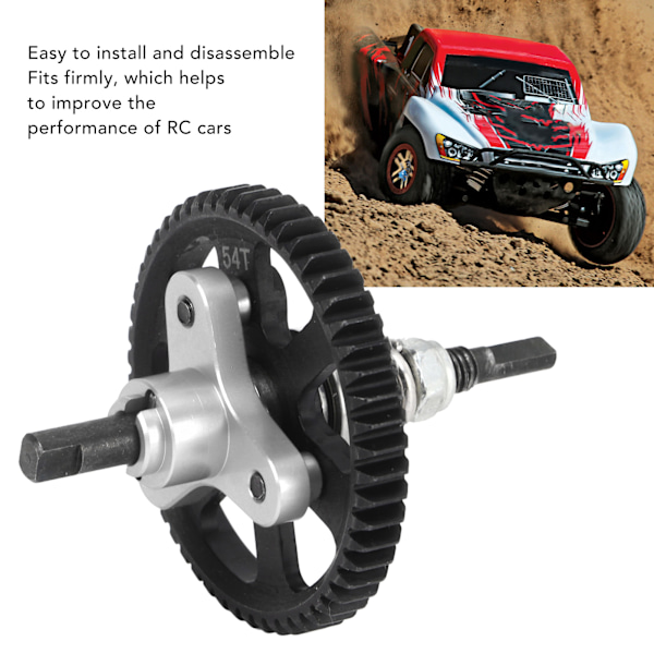 Differential Slipper Clutch 54T Aluminium Stål Differential Gear Slipper Clutch för Traxxas Slash 4x4 1/10 RC Bil Silver